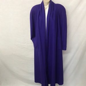 Vintage PORTRAIT Purple Long Wool Coat